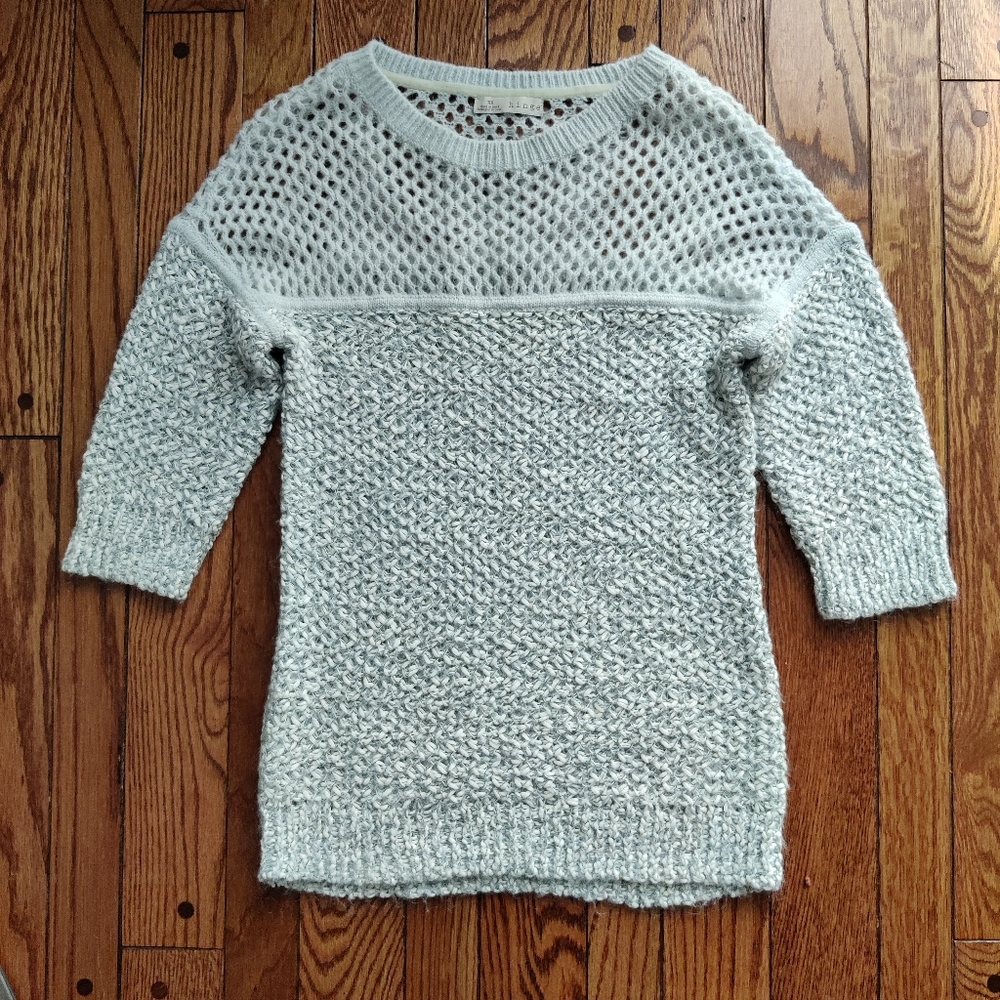 Nordstrom Hinge Boho open knit sweater mohair, Size XS